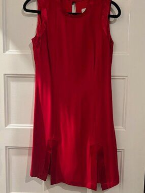 90's SCARLETT romper with front skirt red romper